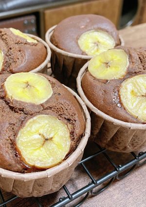簡単にできる米粉のチョコバナナマフィン-レシピのメイン写真