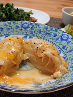 新玉ねぎのチーズ味噌まるごとレンジ蒸し-レシピのメイン写真