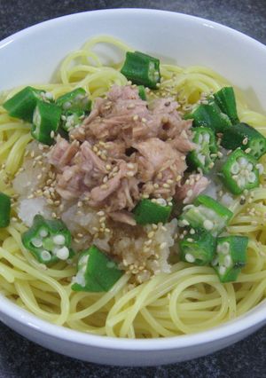 大根とツナにオクラのパスタ☆-レシピのメイン写真