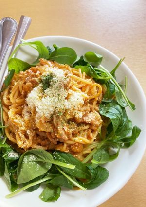 【電子レンジ料理】簡単ミートソースパスタ-レシピのメイン写真