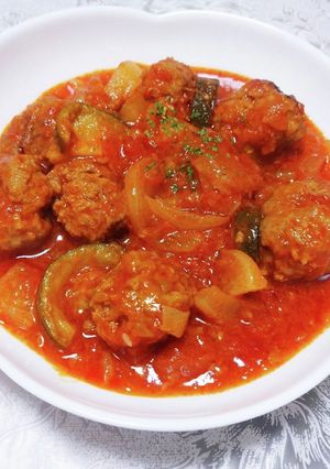 ミートボールのトマト煮込み-レシピのメイン写真