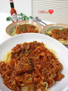 肉まみれ☆簡単!手作りミートソースパスタ-レシピのメイン写真