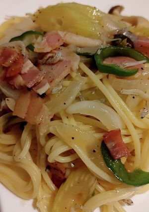 ジャコとセロリ入りスパゲティ-レシピのメイン写真