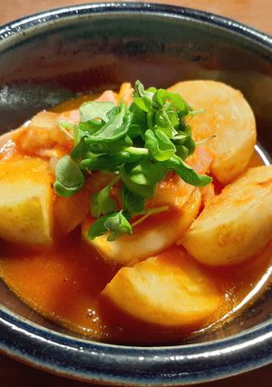 焼き蕪とハムの梅干しトマト煮　発酵玉葱-レシピのメイン写真