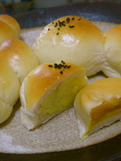 秋の味覚★サツマイモとカボチャの双子パン-レシピのメイン写真