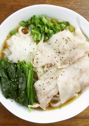 豚コロきしめん（冷やしきしめん）-レシピのメイン写真