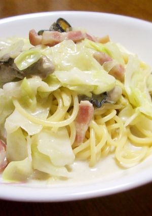 牡蠣とベーコンのパスタ-レシピのメイン写真