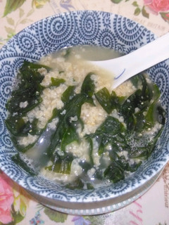 レンジで!オートミルの梅昆布茶粥-レシピのメイン写真