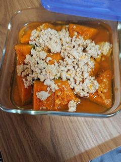 カボチャと鶏ひき肉の煮物。-レシピのメイン写真
