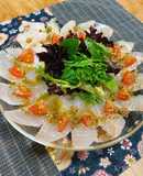 伸東ヒラメのカルパッチョ～バジル風味～