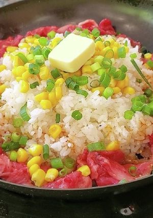 キャンプ飯☆フライパンでペッパーランチ-レシピのメイン写真