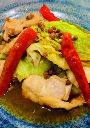 鶏モモとキャベツの花椒煮-レシピのメイン写真