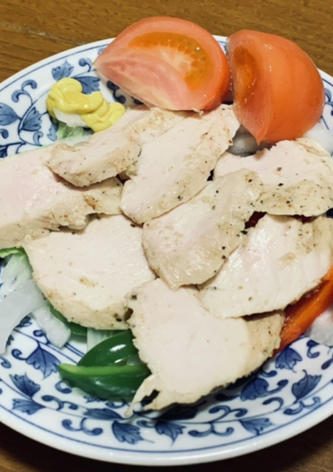 鶏むね肉の柔らか蒸し鶏　炊飯器簡単-レシピのメイン写真