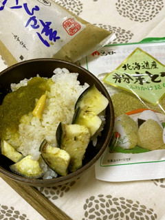 水茄子のぬか漬けととろろ昆布のお茶漬け-レシピのメイン写真