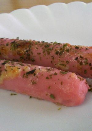 魚肉ソーセージのにんにくマヨ焼き♡-レシピのメイン写真