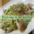 ブロッコリーの芯の豚肉炒め
