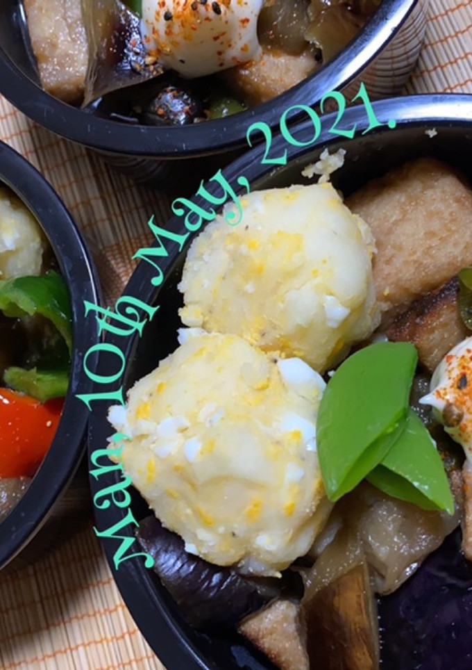 厚揚げの照焼丼弁当(じゃがたま団子)-レシピのメイン写真