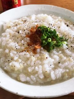 簡単!鶏皮を茹でたスープで♡中華粥-レシピのメイン写真
