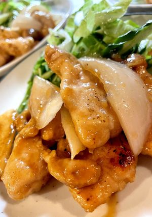 簡単ムネ肉のしょうが焼き-レシピのメイン写真