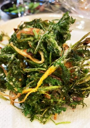 苦味が無くなるにんじんの葉のかき揚げ-レシピのメイン写真
