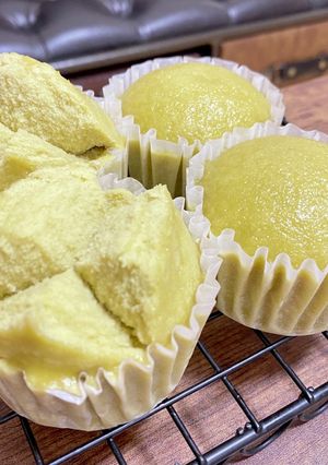 米粉で抹茶蒸しパン/2種類の米粉で比較-レシピのメイン写真