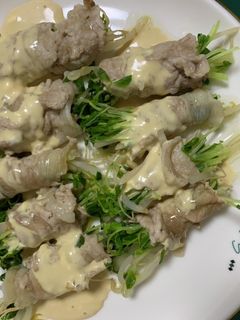 豆苗ともやしの肉巻き ヘルシー料理-レシピのメイン写真