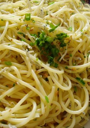 ヘルシー！じゃことねぎのスパゲティ！-レシピのメイン写真