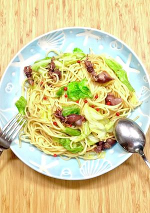 ホタルイカと春キャベツのパスタ-レシピのメイン写真
