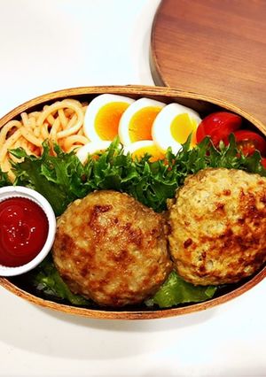 のっけ弁当(ハンバーグ3)-レシピのメイン写真