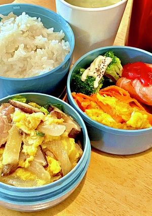 中華風！親子丼弁当！　　タロの弁当128-レシピのメイン写真