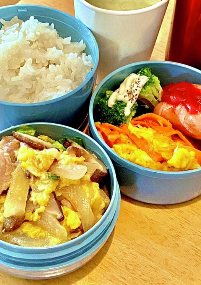 中華風！親子丼弁当！　　タロの弁当128-レシピのメイン写真