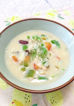 豆づくし♫豆乳みそスープ-レシピのメイン写真
