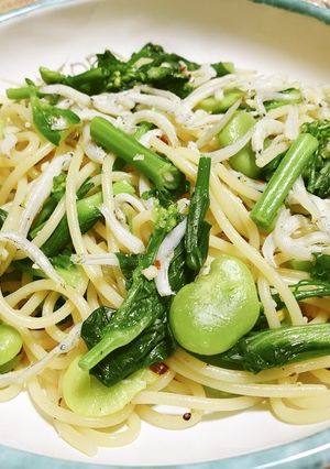 春野菜としらすのペペロンチーノ-レシピのメイン写真