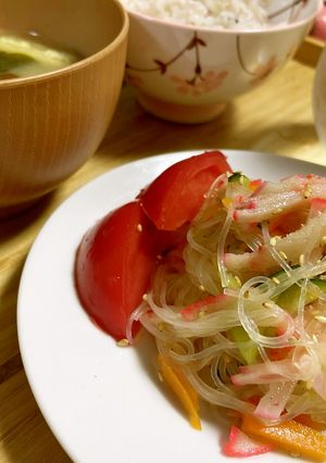 鯨ベーコンの春雨サラダ-レシピのメイン写真