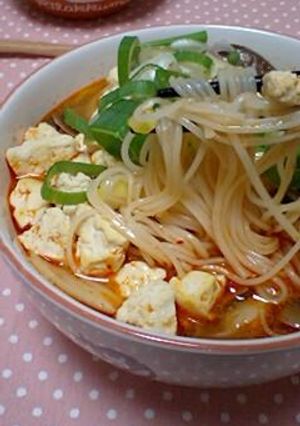簡単♪坦々ごま豆腐そうめん-レシピのメイン写真