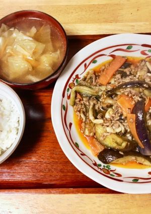 麻婆茄子定食-レシピのメイン写真