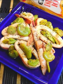 イカとそら豆のマキシマムバター醤油炒め-レシピのメイン写真