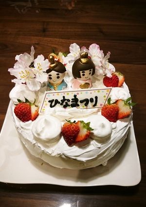 簡単ふわふわひな祭りシフォンケーキ-レシピのメイン写真