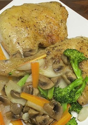 お手軽鶏モモコンフィ-レシピのメイン写真