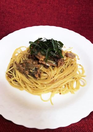 さんまパスタ-レシピのメイン写真