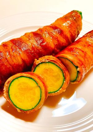 丸ごとズッキーニの豚肉ロール【肉巻き】-レシピのメイン写真