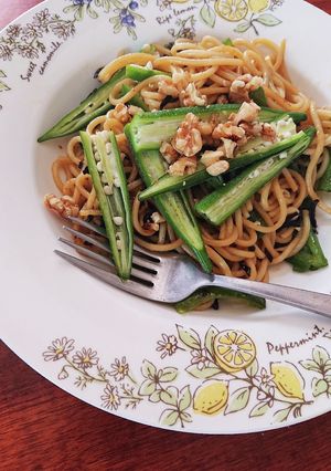 グリーン野菜と塩昆布パスタ-レシピのメイン写真