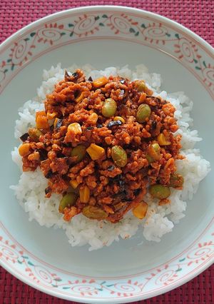夏野菜のケチャップそぼろ-レシピのメイン写真