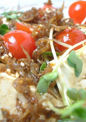 豆腐のジャコソースサラダ-レシピのメイン写真