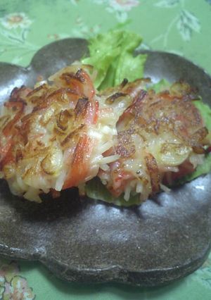 お弁当に!カニカマバーグ-レシピのメイン写真