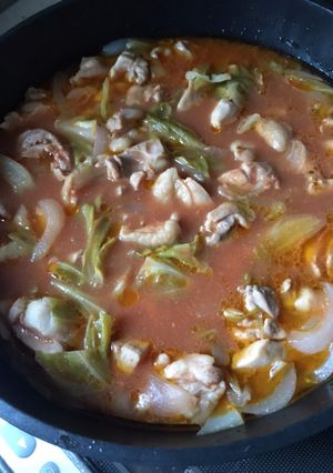 無水鍋で鶏肉のトマトスープ煮-レシピのメイン写真