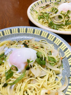 鮭茶漬けの素で、爽やかパスタ-レシピのメイン写真