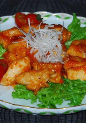 トマトドレッシングで鶏肉のヤンニョム風♪-レシピのメイン写真