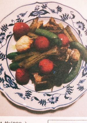 ごぼうの茎とチキンのソテー-レシピのメイン写真