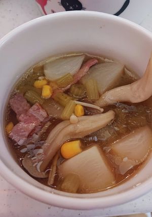 蕗と蕪とベーコンのコンソメスープ-レシピのメイン写真